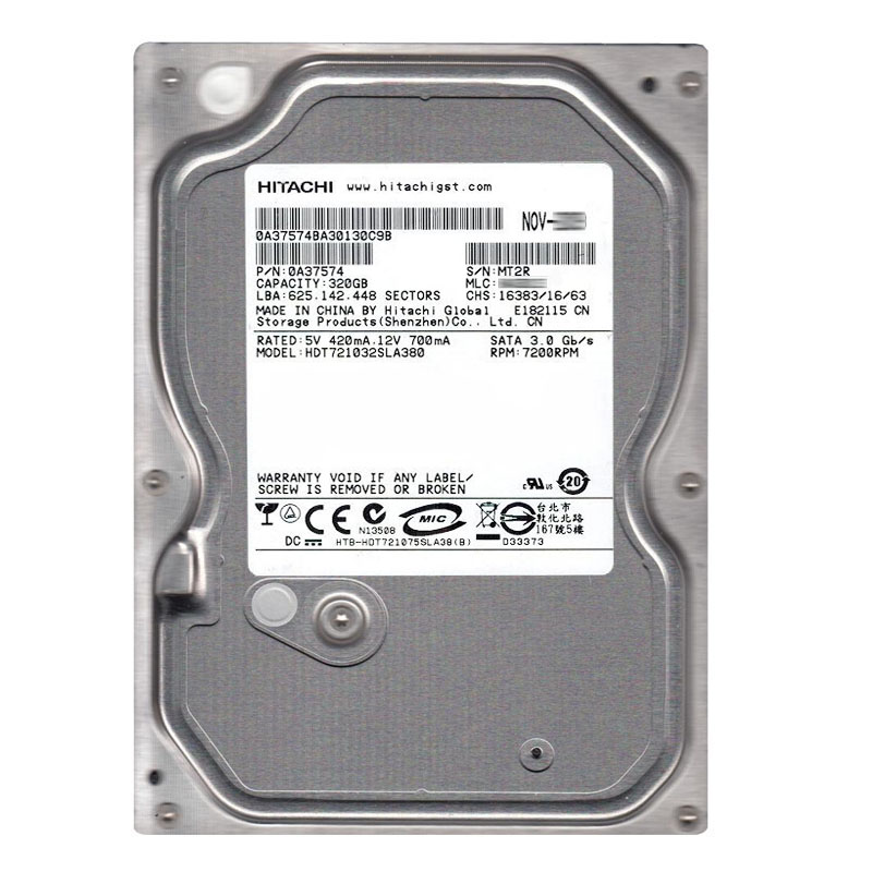 Hitachi 0A37574 - 320GB 7.2K SATA 3.0Gbps 3.5Inch 8MB Cache Hard Drive