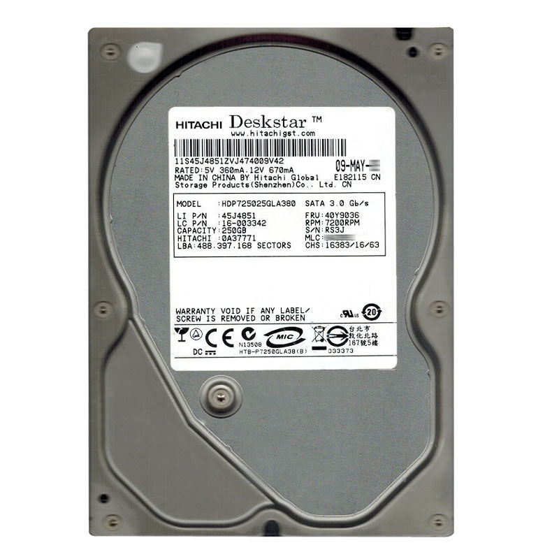 Hitachi 0A37771 - 250GB 7.2K SATA 3.0Gbps 3.5Inch 8MB Cache Hard Drive