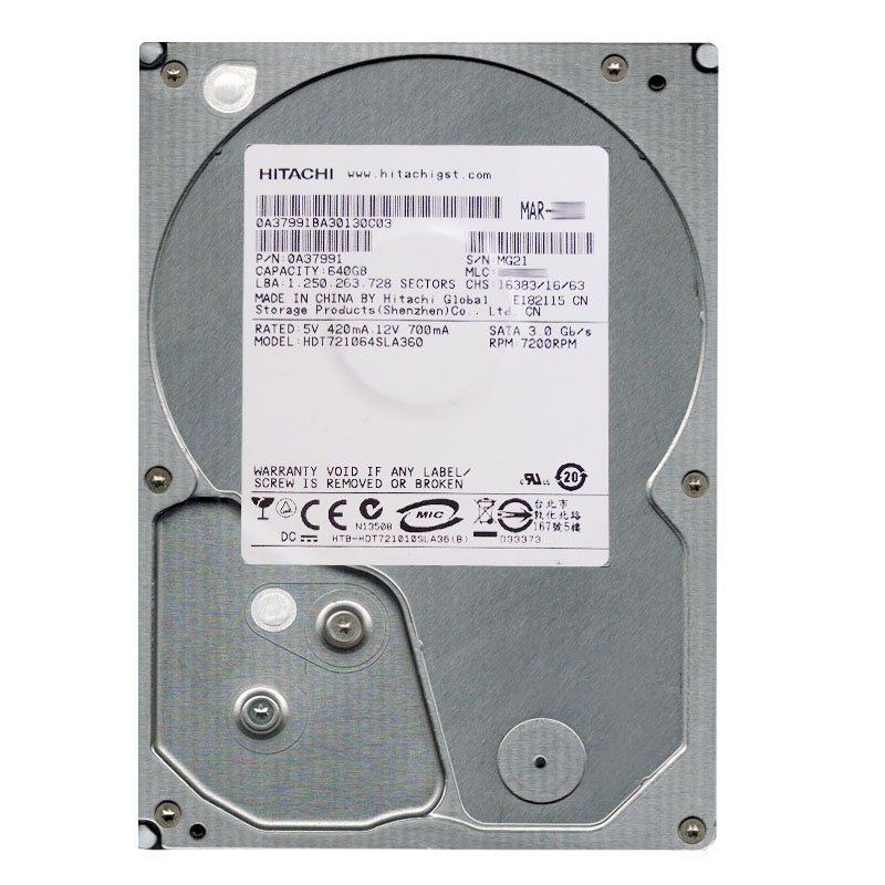 Hitachi 0A37991 - 640GB 7.2K SATA 3.0Gbps 3.5Inch 16MB Cache Hard Drive