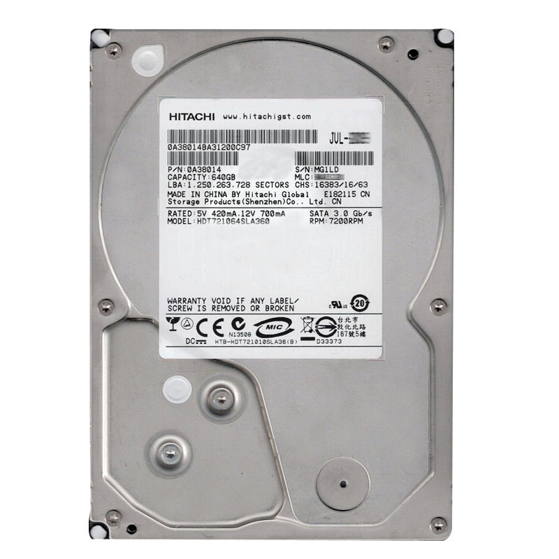 Hitachi 0A38014 - 640GB 7.2K SATA 3.0Gbps 3.5Inch 16MB Cache Hard Drive