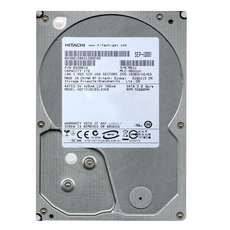 Hitachi 0A38016 - 1TB 7.2K SATA 3.0Gbps 3.5Inch 16MB Cache Hard Drive