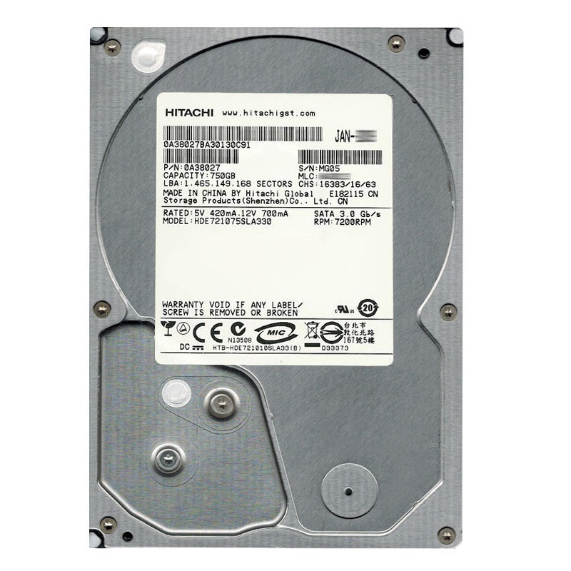 Hitachi 0A38027 - 750GB 7.2K SATA 3.0Gbps 3.5Inch 32MB Cache Hard Drive