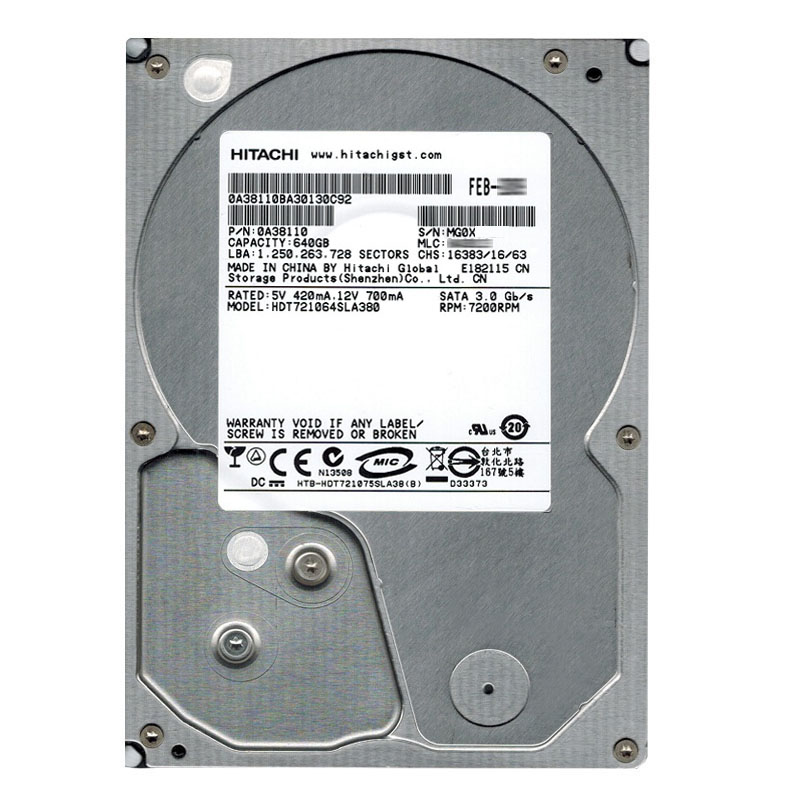 Hitachi 0A38110 - 640GB 7.2K SATA 3.0Gbps 3.5Inch 8MB Cache Hard Drive