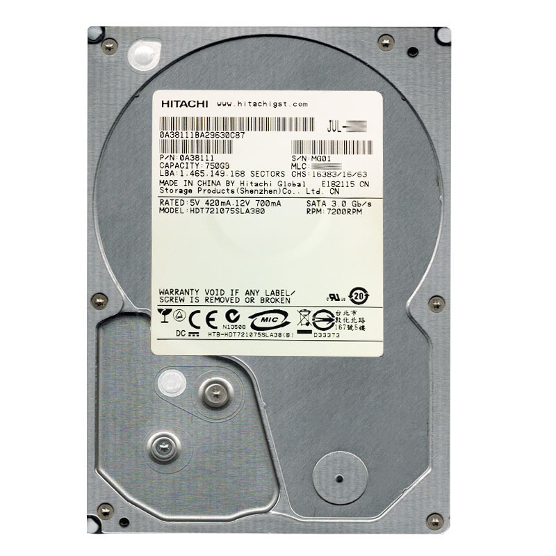 Hitachi 0A38111 - 750GB 7.2K SATA 3.0Gbps 3.5Inch 8MB Cache Hard Drive