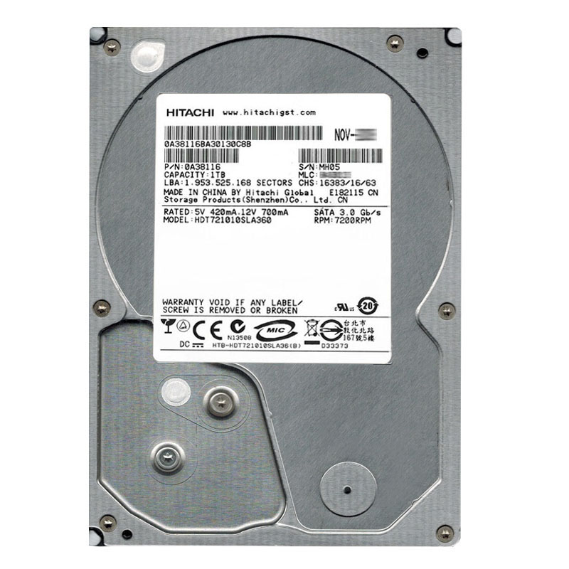 Hitachi 0A38116 - 1TB 7.2K SATA 3.0Gbps 3.5Inch 16MB Cache Hard Drive