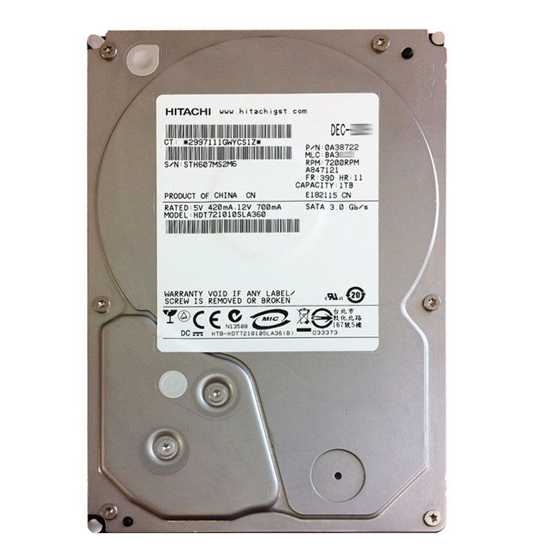 Hitachi 0A38722 - 1TB 7.2K SATA 3.0Gbps 3.5Inch 16MB Cache Hard Drive