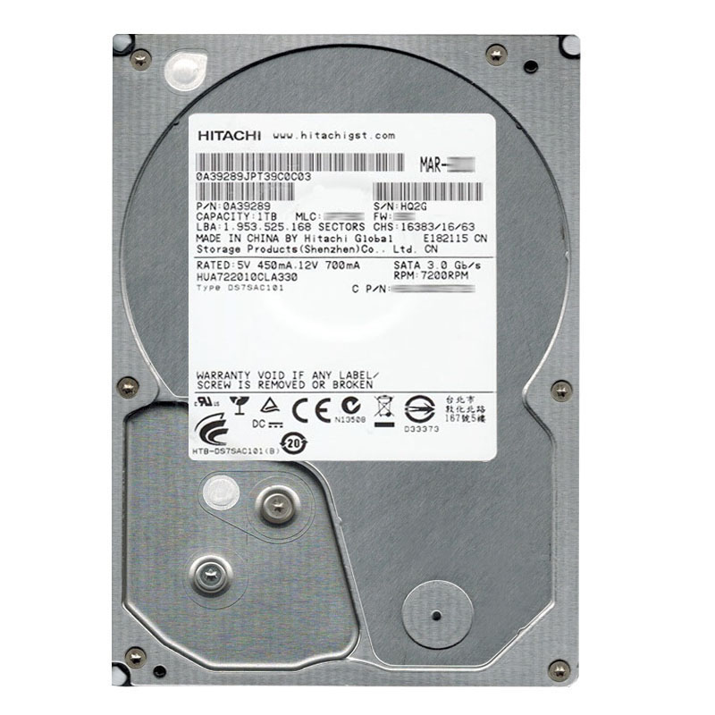 Hitachi 0A39289 - 1TB 7.2K SATA 3.0Gbps 3.5Inch 32MB Cache Hard Drive