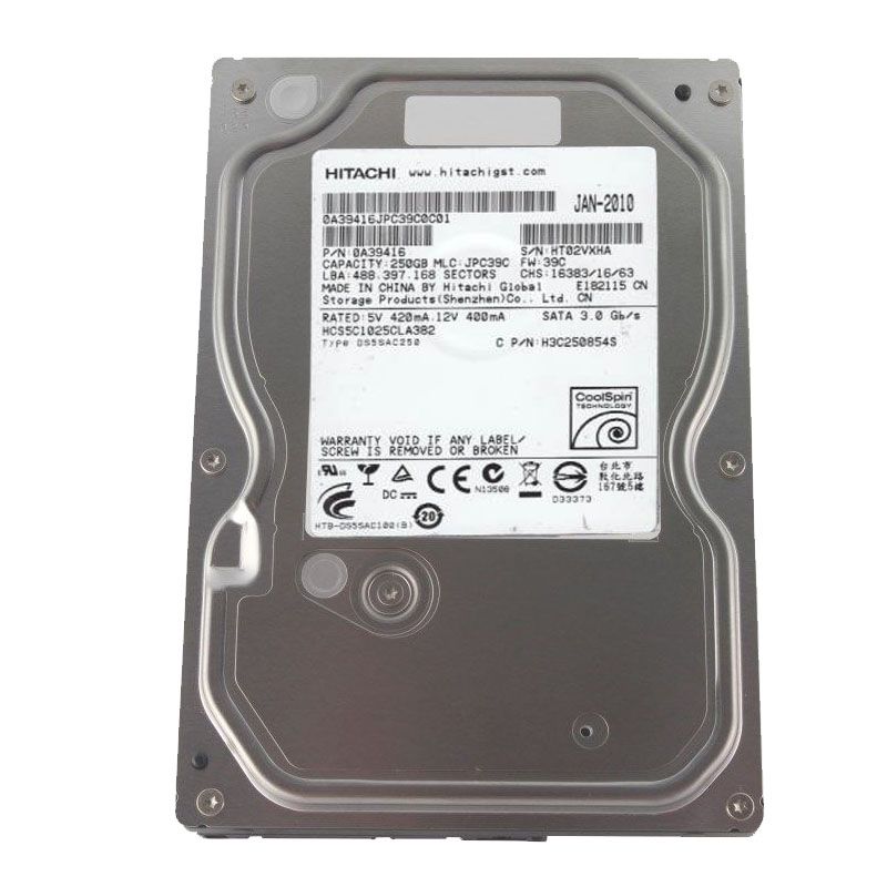 Hitachi 0A39416 - 250GB 5.4K SATA 3.5" Hard Drive