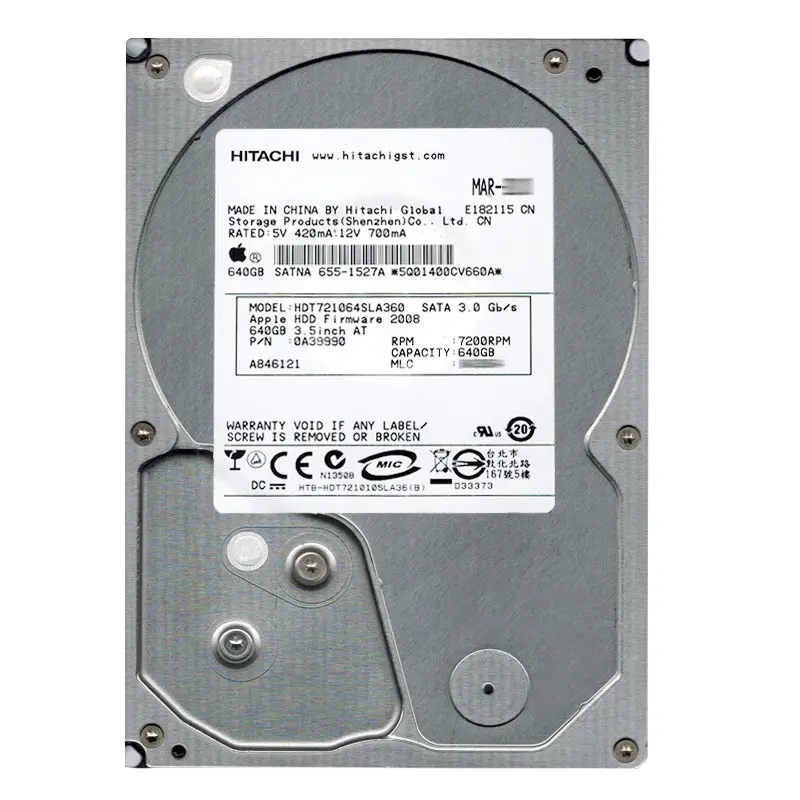 0A39990.jpg Hitachi 0A39990 - 640GB 7.2K SATA 3.0Gbps 3.5Inch 16MB Cache Hard Drive - Image 1