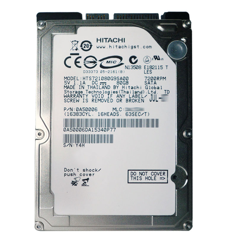 Hitachi 0A50006 - 80GB 7.2K SATA 2.5Inch 8MB Cache Hard Drive