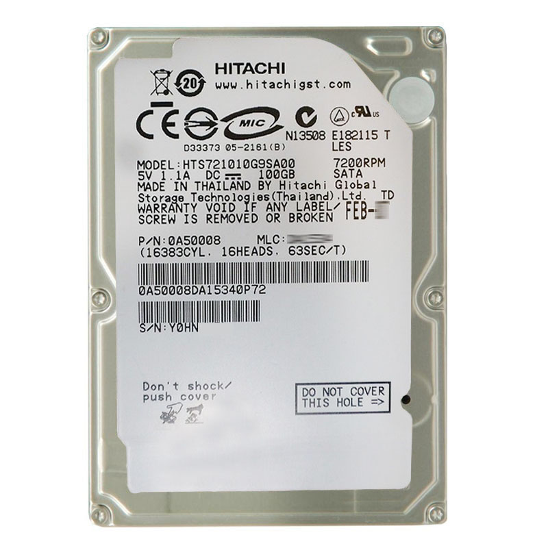 Hitachi 0A50008 - 100GB 7.2K SATA 1.5Gbps 2.5Inch 8MB Cache Hard Drive