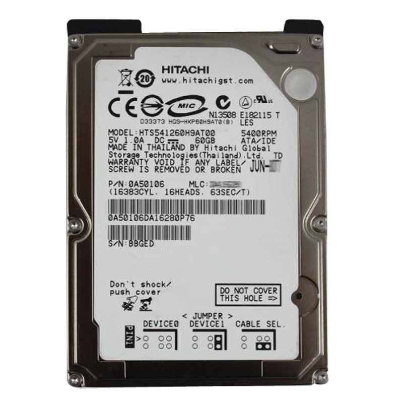 Hitachi 0A50106 - 60GB 5.4K IDE 2.5Inch 8MB Cache Hard Drive