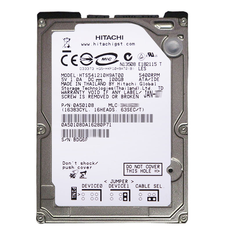 Hitachi 0A50108 - 100GB 5.4K IDE 2.5Inch 8MB Cache Hard Drive