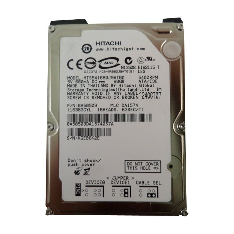 Hitachi 0A50503 - 80GB 5.4K IDE 2.5" Hard Drive