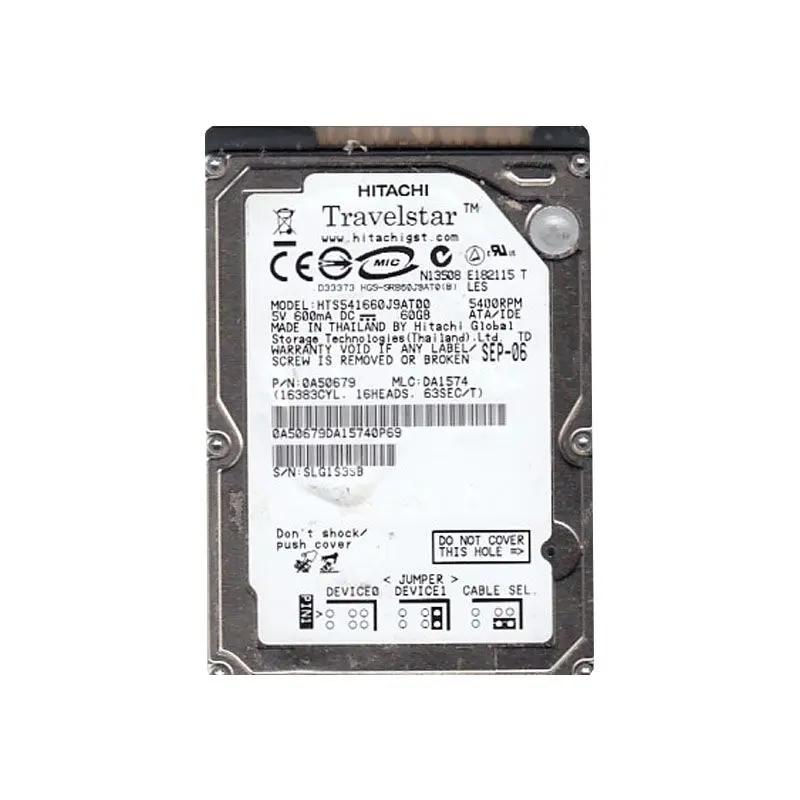 0A50679.jpg Fujitsu 0A50679 - 60GB 5.4K IDE 2.5" Hard Drive - Image 1