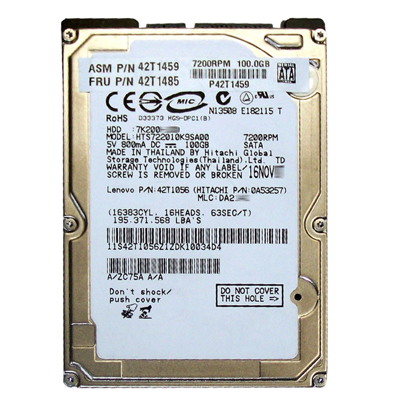 Hitachi 0A53257 - 100GB 7.2K SATA 1.5Gbps 2.5Inch 16MB Cache Hard Drive