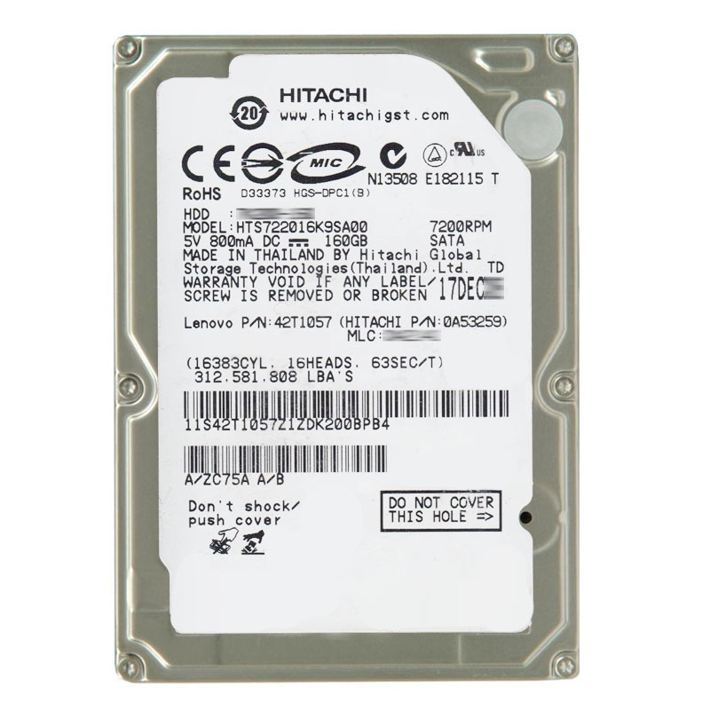 Hitachi 0A53259 - 160GB 7.2K SATA 2.5Inch 16MB Cache Hard Drive