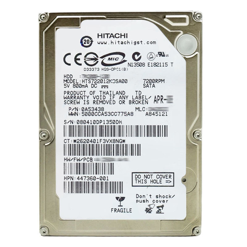 Hitachi 0A53438 - 120GB 7.2K SATA 1.5Gbps 2.5Inch 16MB Cache Hard Drive