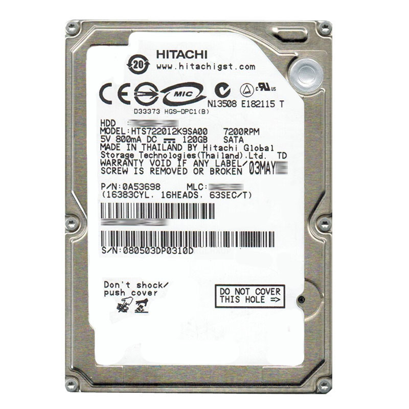 Hitachi 0A53698 - 120GB 7.2K SATA 2.5" Hard Drive