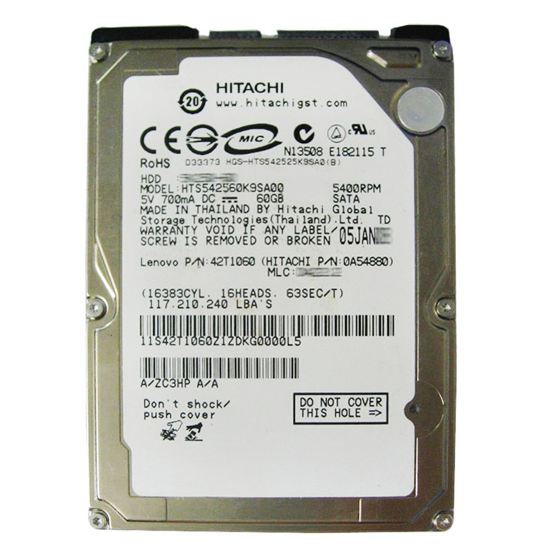 Hitachi 0A54880 - 60GB 5.4K SATA 2.5Inch 8MB Cache Hard Drive