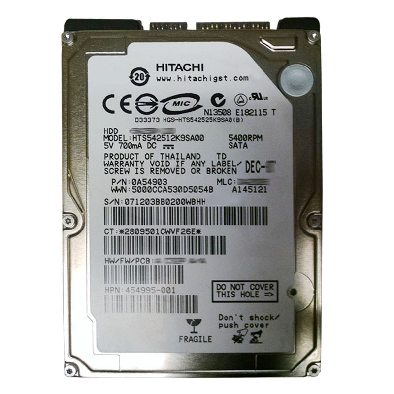 Hitachi 0A54903 - 120GB 5.4K SATA 1.5Gbps 2.5Inch 8MB Cache Hard Drive
