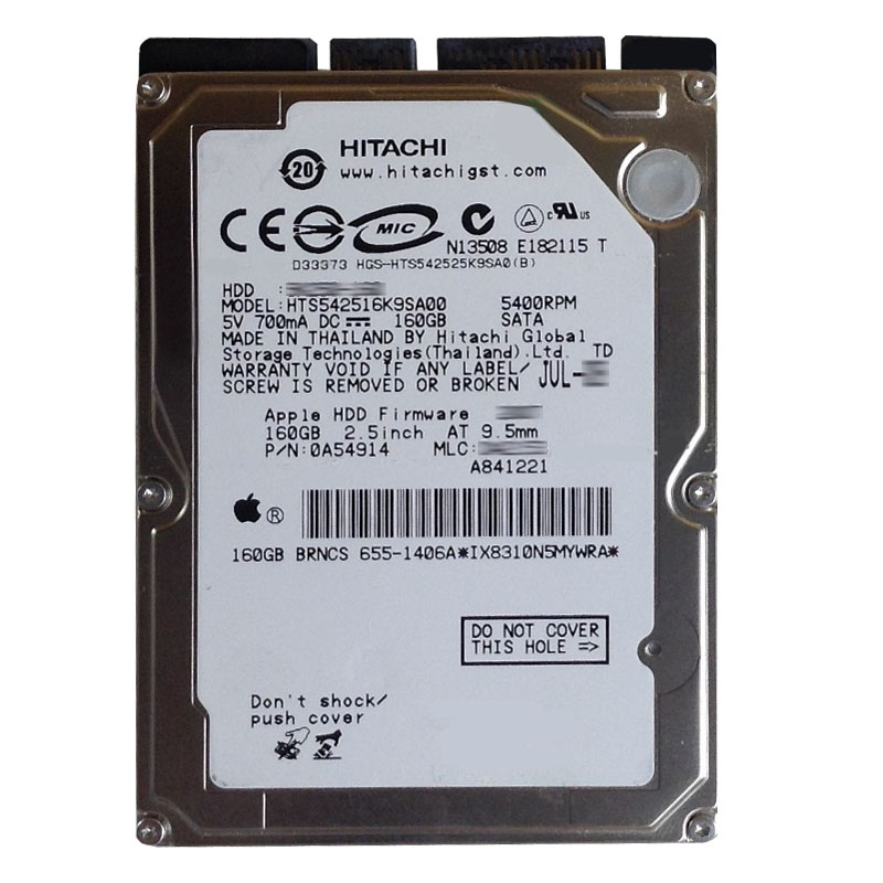 Hitachi 0A54914 - 160GB 5.4K SATA 2.5Inch 8MB Cache Hard Drive