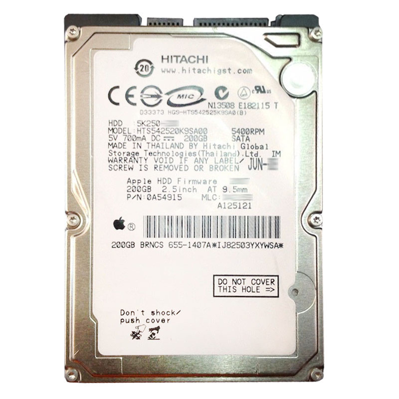 Hitachi 0A54915 - 200GB 5.4K SATA 1.5Gbps 2.5Inch 8MB Cache Hard Drive