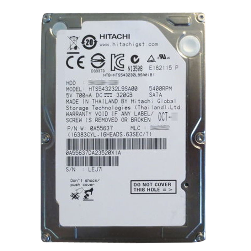 Hitachi 0A55637 - 320GB 5.4K SATA 2.5Inch 8MB Cache Hard Drive