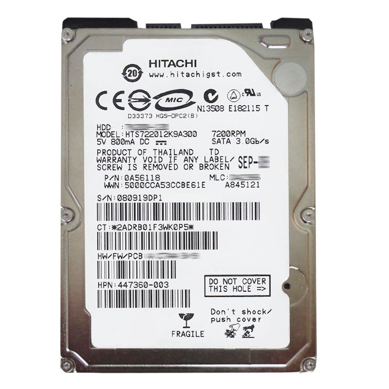 Hitachi 0A56118 - 120GB 7.2K SATA 3.0Gbps 2.5Inch 16MB Cache Hard Drive