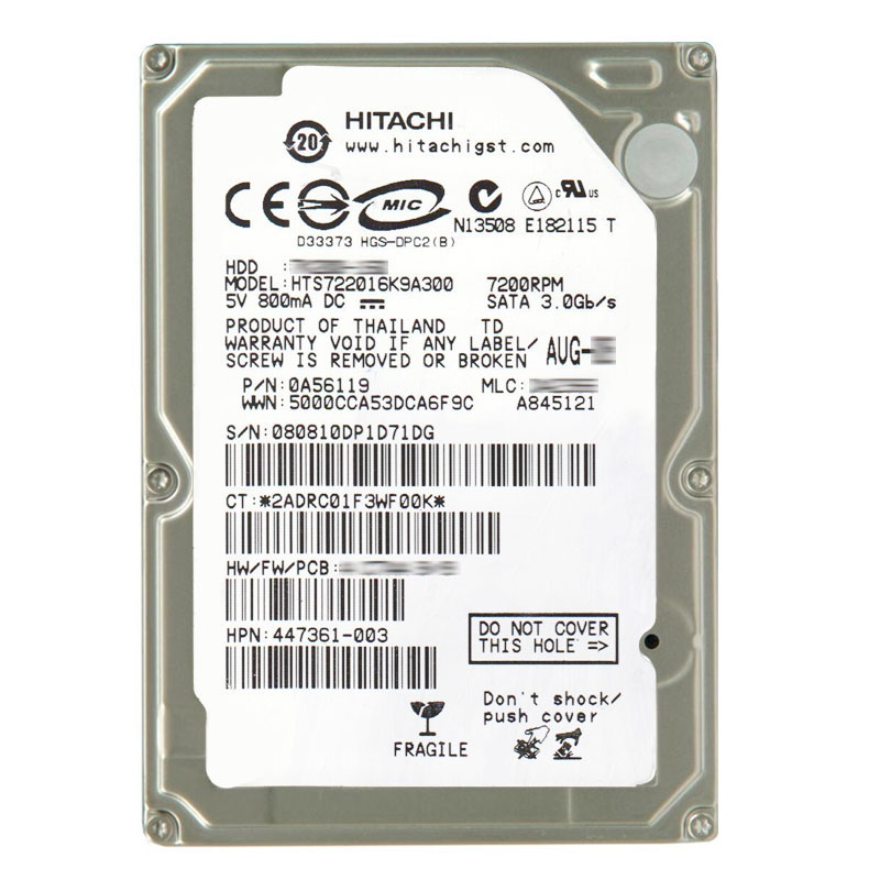 Hitachi 0A56119 - 160GB 7.2K SATA 3.0Gbps 2.5Inch 16MB Cache Hard Drive