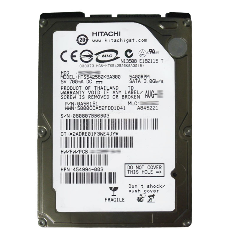 Hitachi 0A56151 - 80GB 5.4K SATA 3.0Gbps 2.5Inch 8MB Cache Hard Drive
