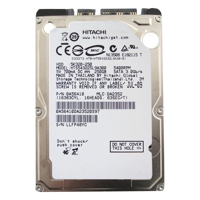 Hitachi 0A56410 - 250GB 5.4K SATA 2.5" Hard Drive