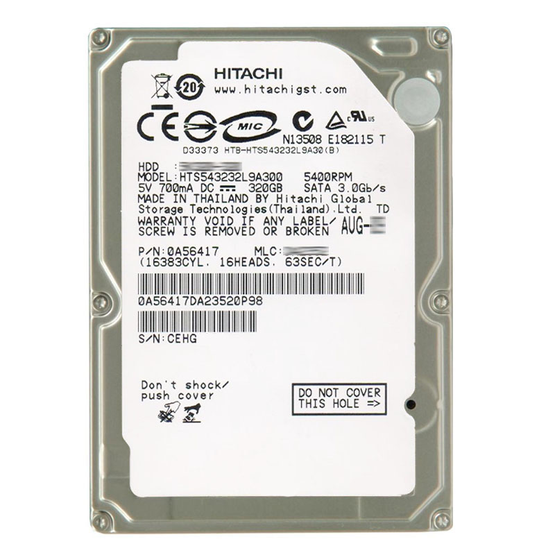 Hitachi 0A56417 - 320GB 5.4K SATA 3.0Gbps 2.5Inch 8MB Cache Hard Drive