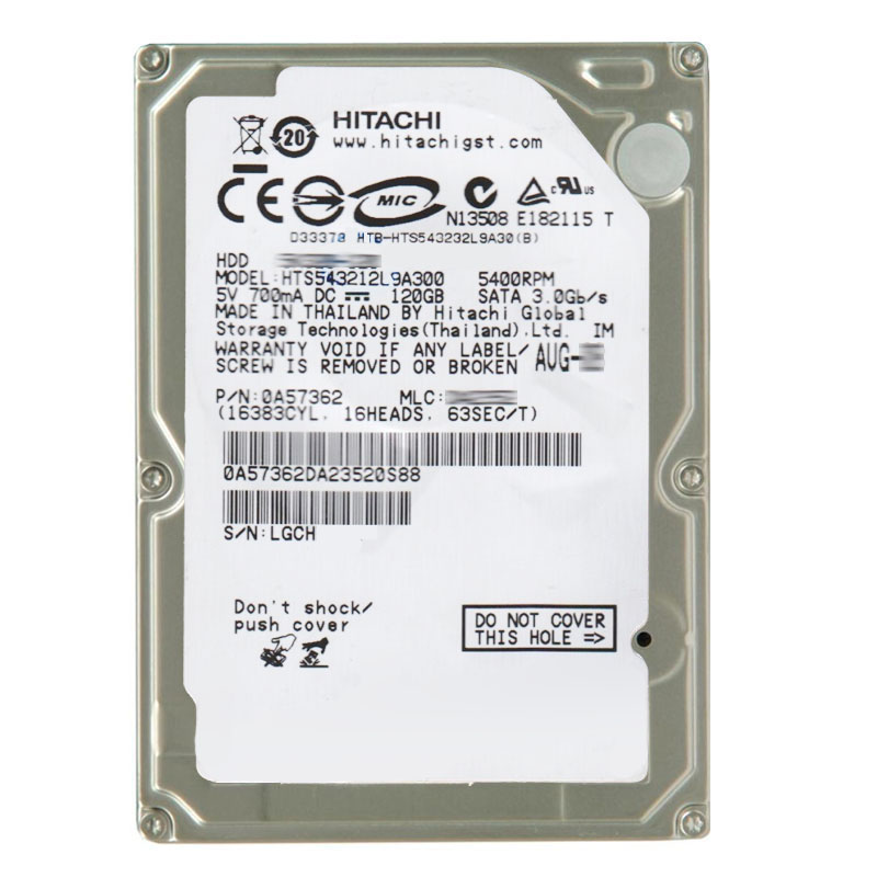 Hitachi 0A57362 - 120GB 5.4K SATA 3.0Gbps 2.5Inch 8MB Cache Hard Drive