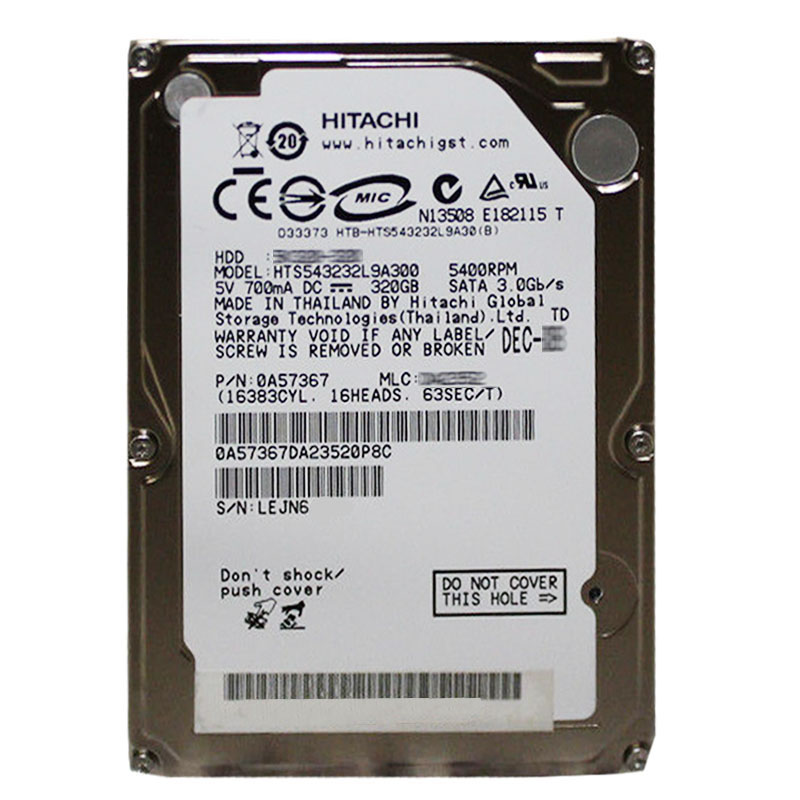 Hitachi 0A57367 - 320GB 5.4K SATA 3.0Gbps 2.5Inch 8MB Cache Hard Drive