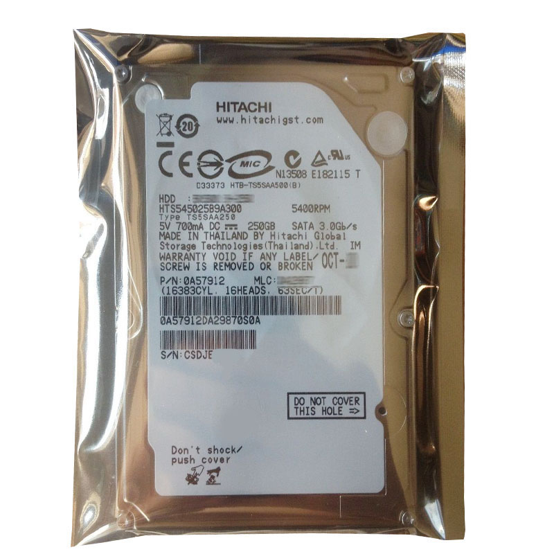 Hitachi 0A57912 - 250GB 5.4K SATA 3.0Gbps 2.5Inch 8MB Cache Hard Drive