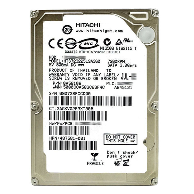 Hitachi 0A58106 - 250GB 7.2K SATA 3.0Gbps 2.5Inch 16MB Cache Hard Drive