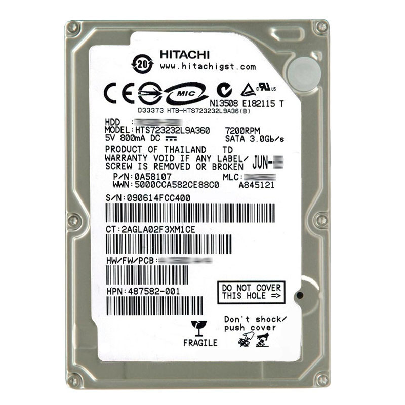 Hitachi 0A58107 - 320GB 7.2K SATA 3.0Gbps 2.5Inch 16MB Cache Hard Drive