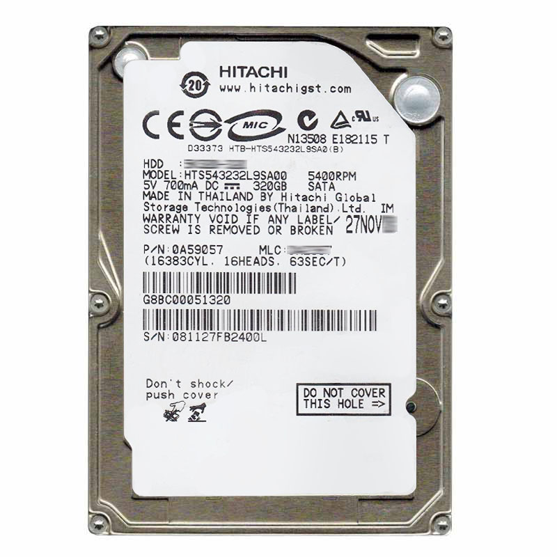 Hitachi 0A59057 - 320GB 5.4K SATA 2.5Inch Hard Drive