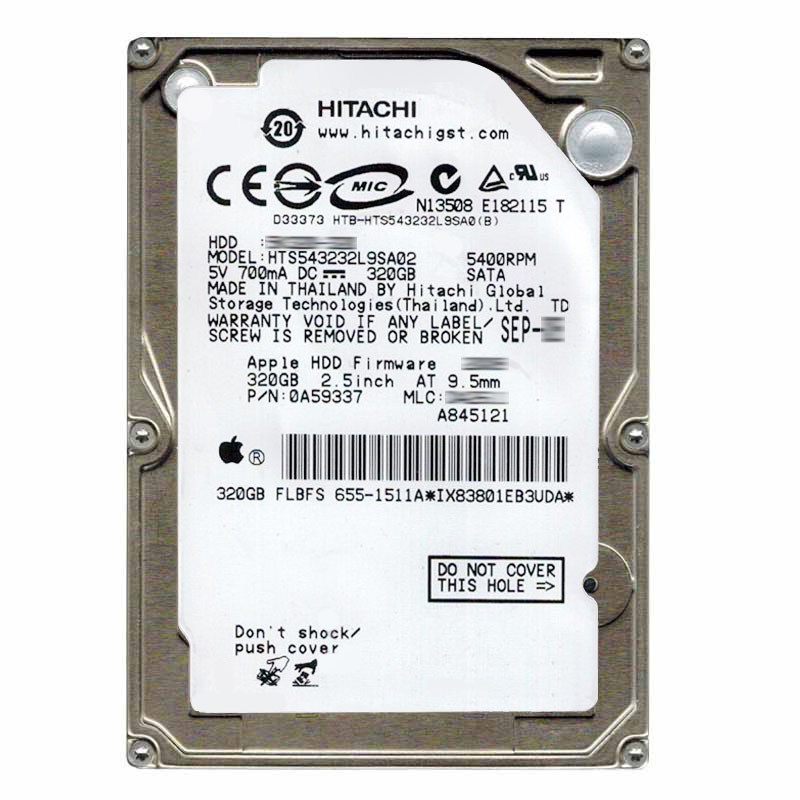 Hitachi 0A59337 - 320GB 5.4K SATA 3.0Gbps 2.5Inch 8MB Cache Hard Drive