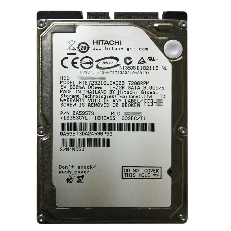 Hitachi 0A59573 - 160GB 7.2K SATA 3.0Gbps 2.5Inch 16MB Cache Hard Drive