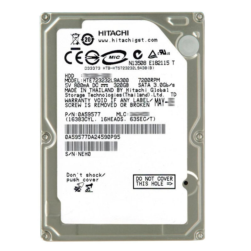 Hitachi 0A59577 - 320GB 7.2K SATA 3.0Gbps 2.5Inch Hard Drive