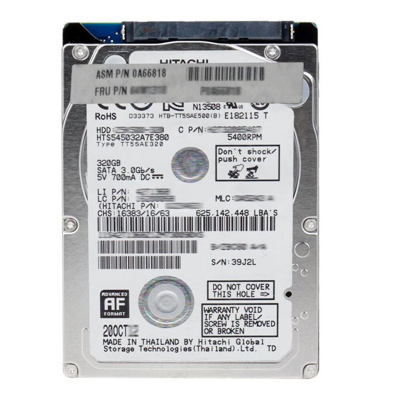 Lenovo 0A66818 - 320GB 5.4K SATA 3.0Gbps 2.5" Hard Drive