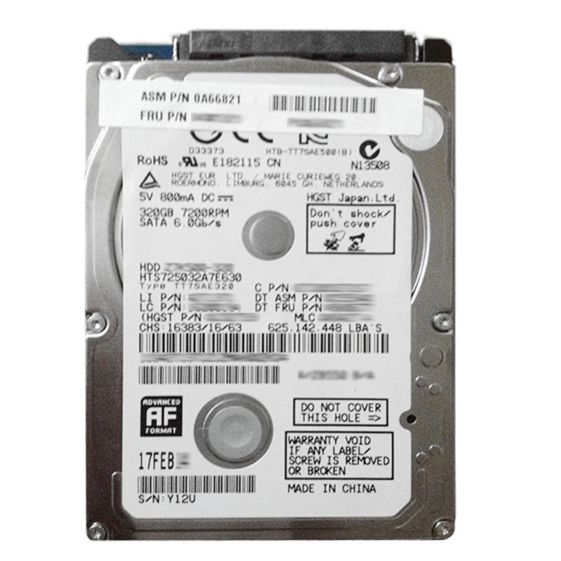 0A66821.jpg IBM 0A66821 - 320GB 7.2K SATA 6.0Gbps 2.5" Hard Drive - Image 1