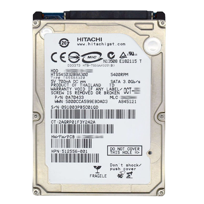 Hitachi 0A70433 - 320GB 5.4K SATA 3.0Gbps 2.5Inch 8MB Cache Hard Drive
