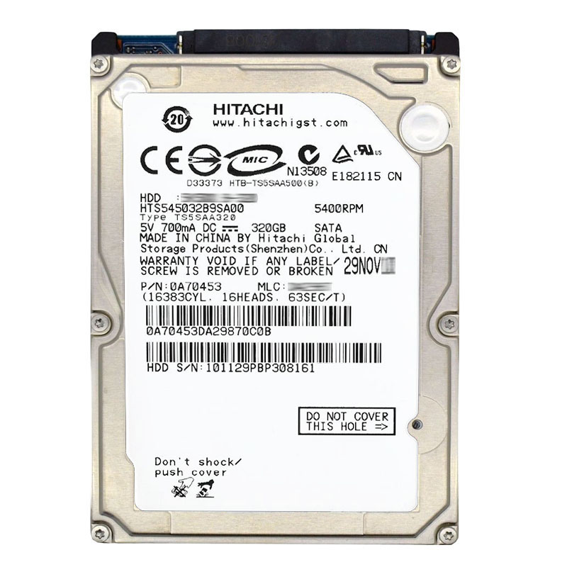 Hitachi 0A70453 - 320GB 5.4K SATA 2.5Inch 8MB Cache Hard Drive