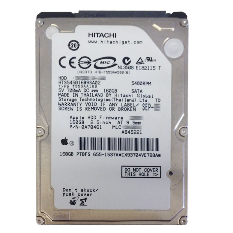 Hitachi 0A70461 - 160GB 5.4K SATA 2.5Inch Hard Drive