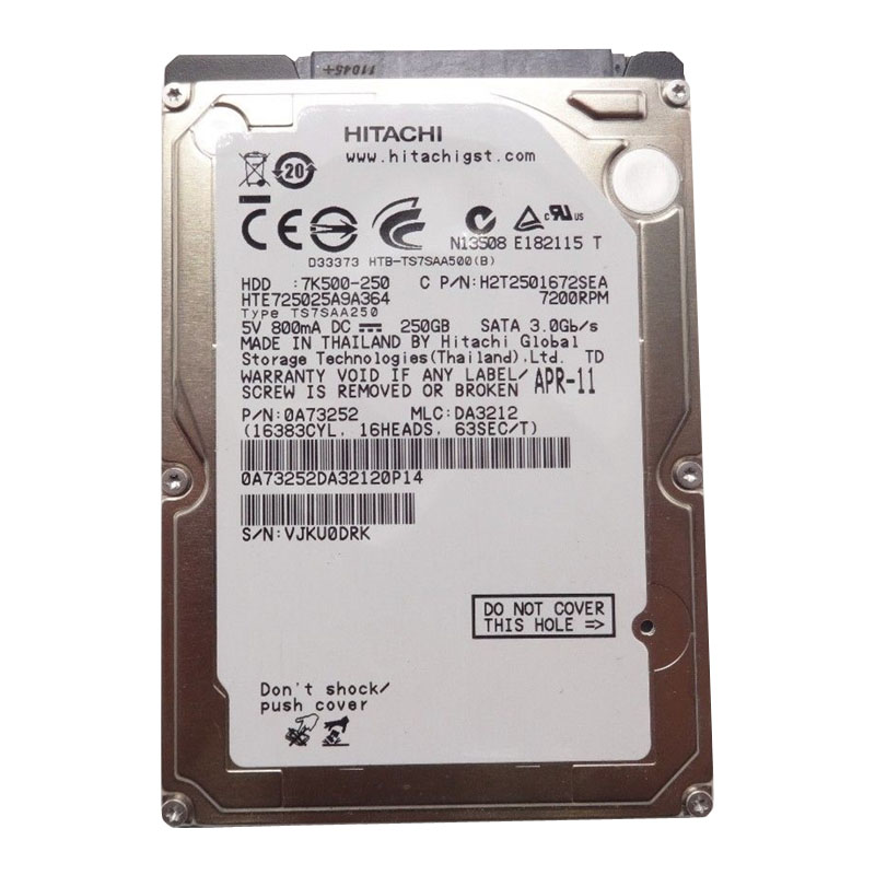 Hitachi 0A73252 - 250GB SATA 3.0GBPS 2.5Inch Hard Drive