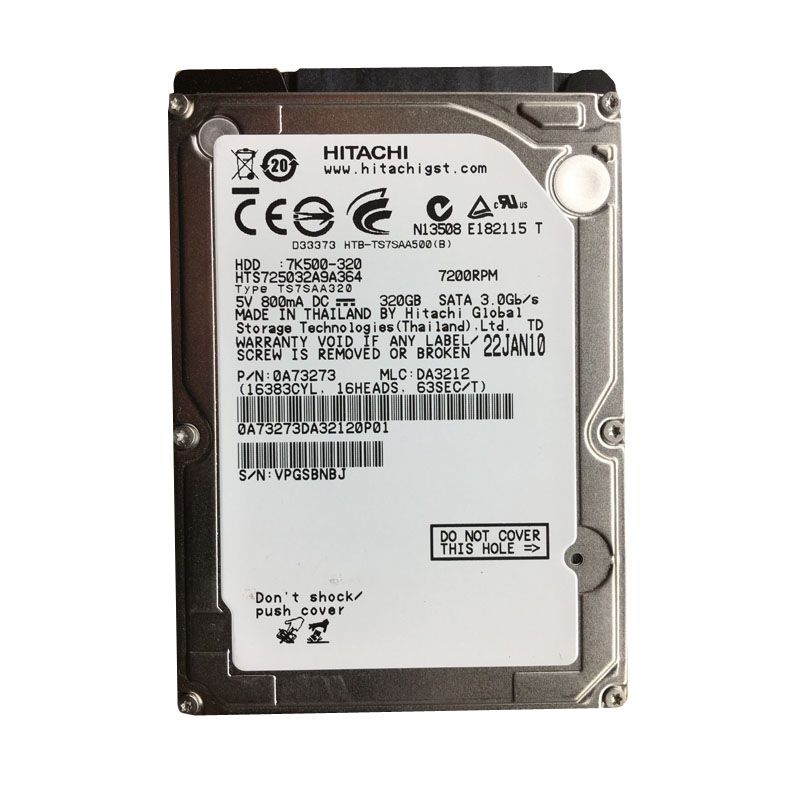 Hitachi 0A73273 - 320GB 7.2K SATA 2.5" Hard Drive