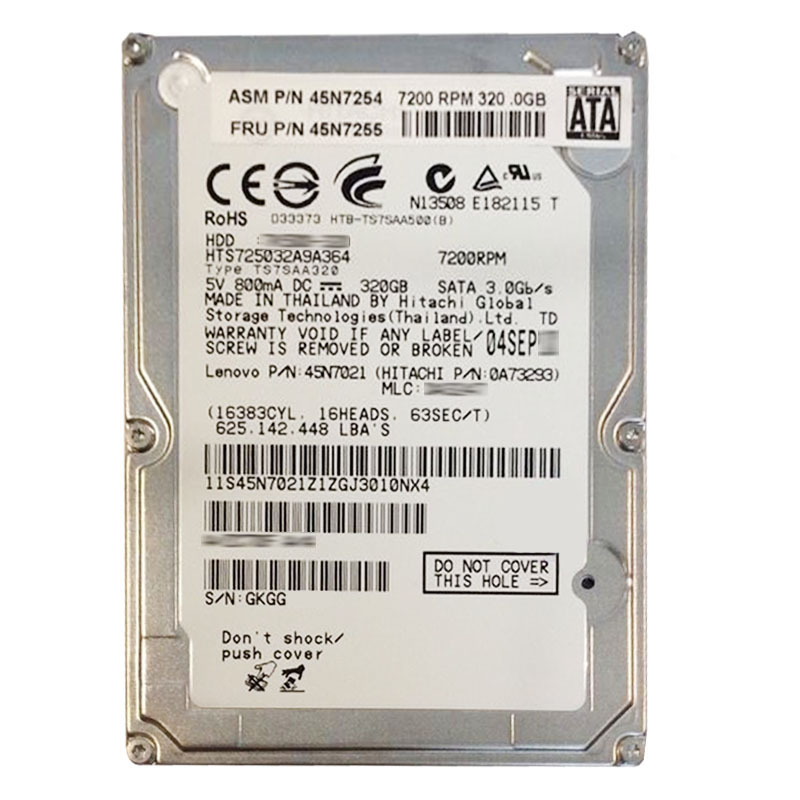 Hitachi 0A73293 - 320GB 7.2K SATA 3.0Gbps 2.5Inch 16MB Cache Hard Drive
